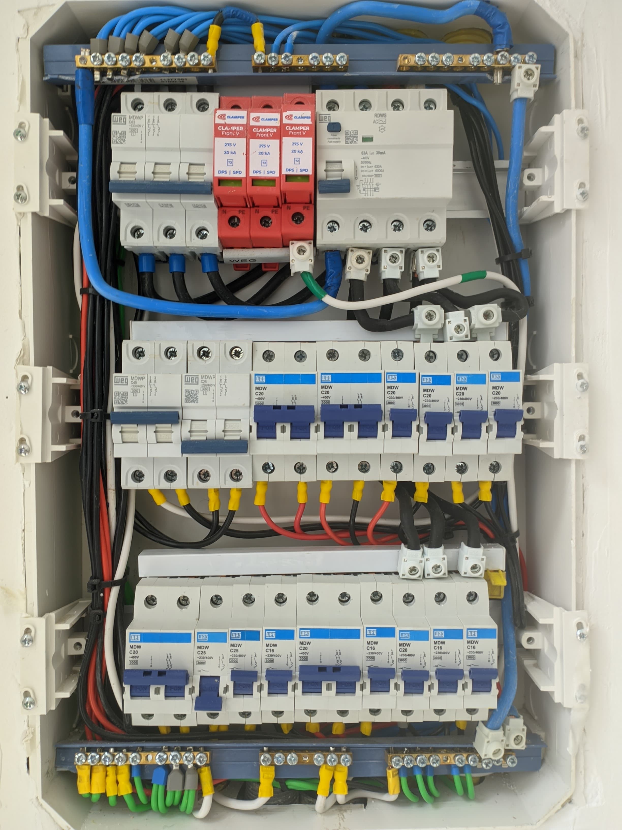 Quadro elétrico residencial